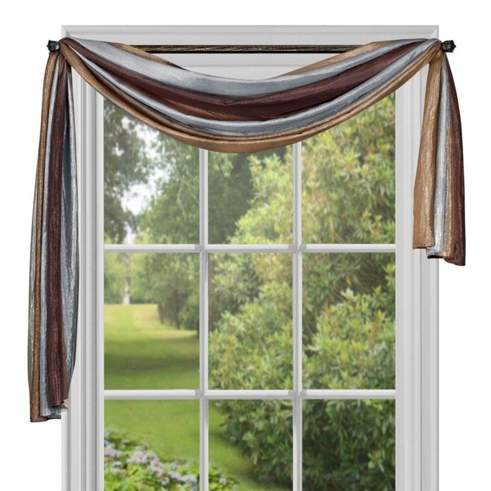 Designer Home Ombre Window Curtains, Modern Semi-Sheer Window Curtain Drape